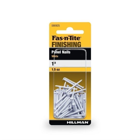 🏖 Fas-n-Tite White Panel Nails Finishing Nails Steel 1" - Picture 1 of 6